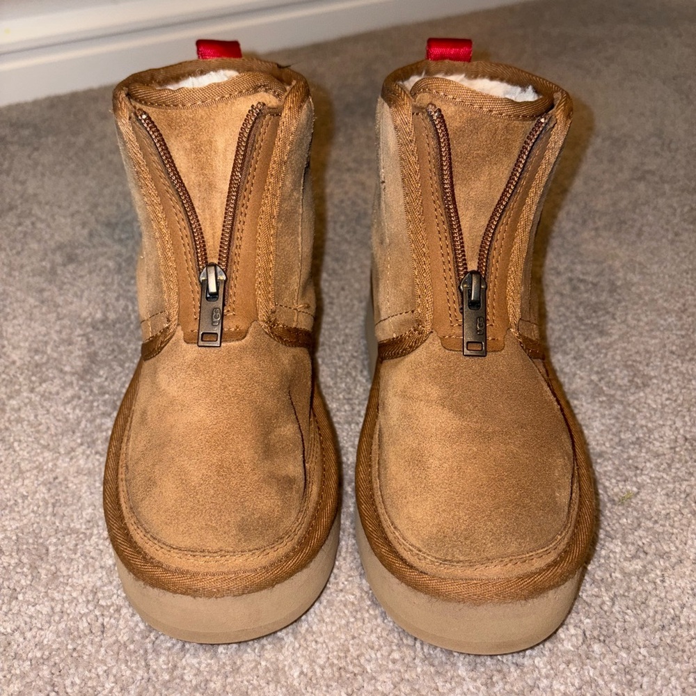 UGG Tan Suede Boots with Plush Lining